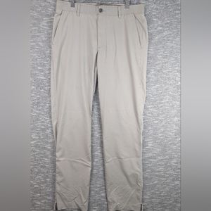 Under Armour Showdown Golf Pants Men 36x34 Beige Stretch Nylon